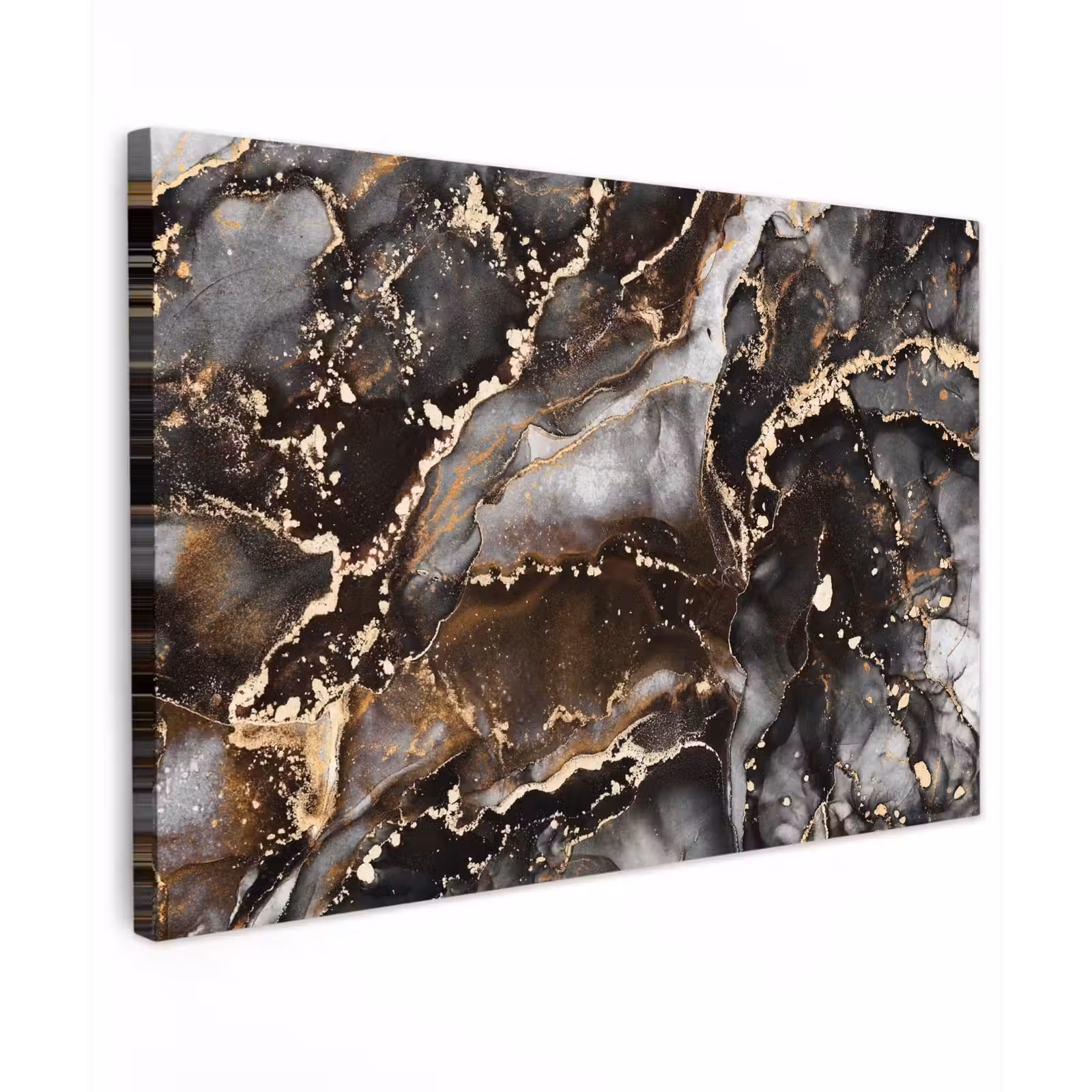 Canvas schilderij - Marmer - Goud - Glitter - Luxe — 1
