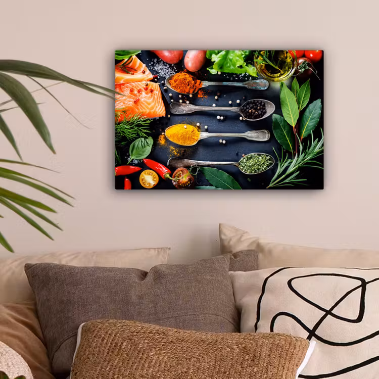 Canvas schilderij - Kruiden - Lepels - Keuken - Specerijen — 2
