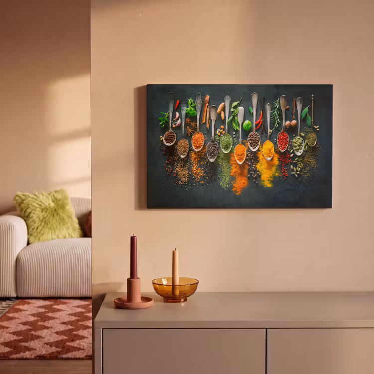 Canvas schilderij - Kruiden - Specerijen - Lepels — 2