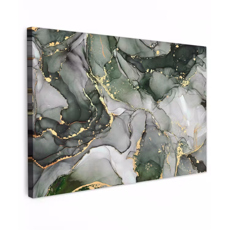 Canvas schilderij - Luxe - Marmer - Groen — 1