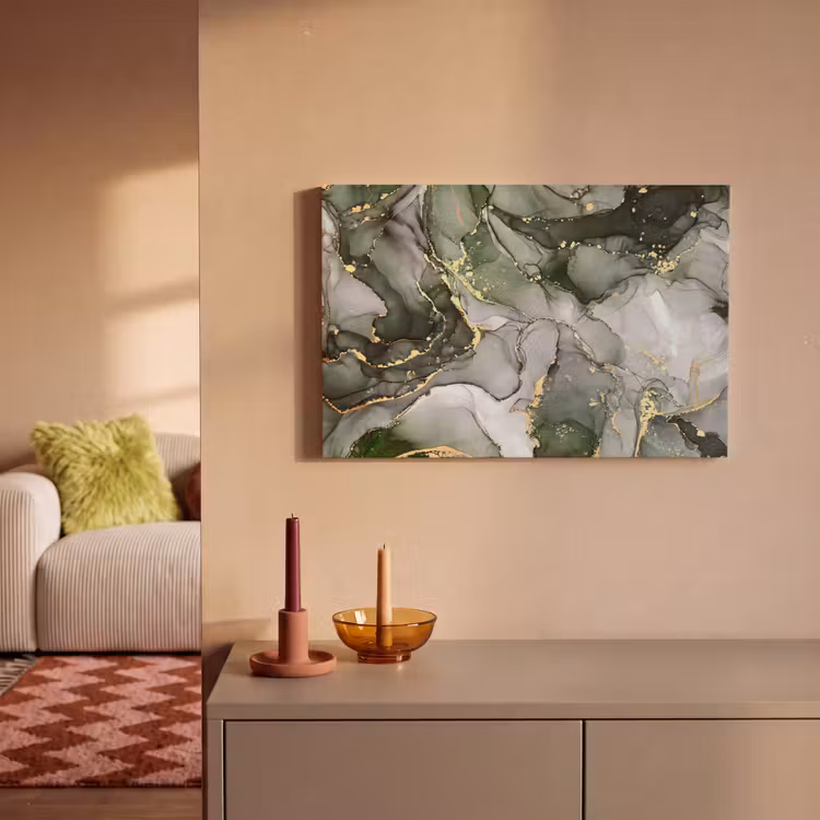 Canvas schilderij - Luxe - Marmer - Groen — 2