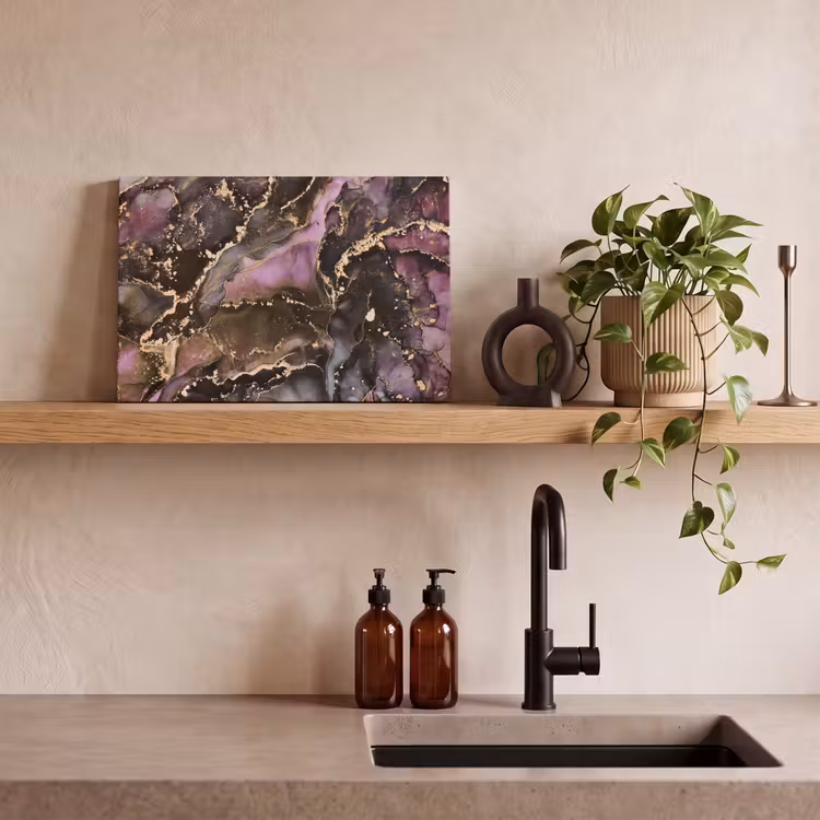 Canvas schilderij - Marmer - Gold - Steen - Abstract — 3