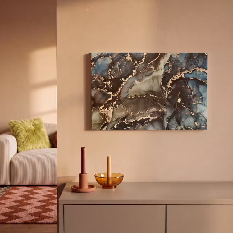 Canvas schilderij - Marmer - Goud - Groen — 2
