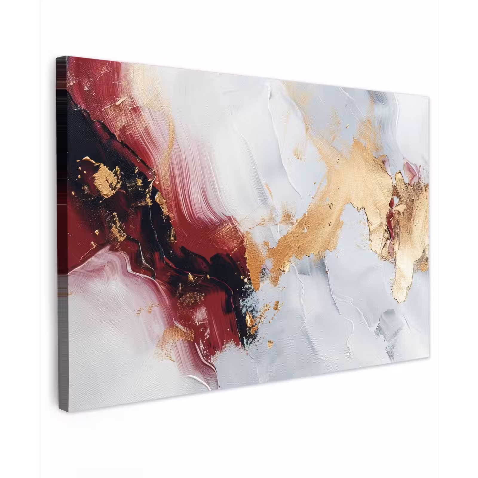 Canvas schilderij - Rood - Abstract - Goud - Modern — 1