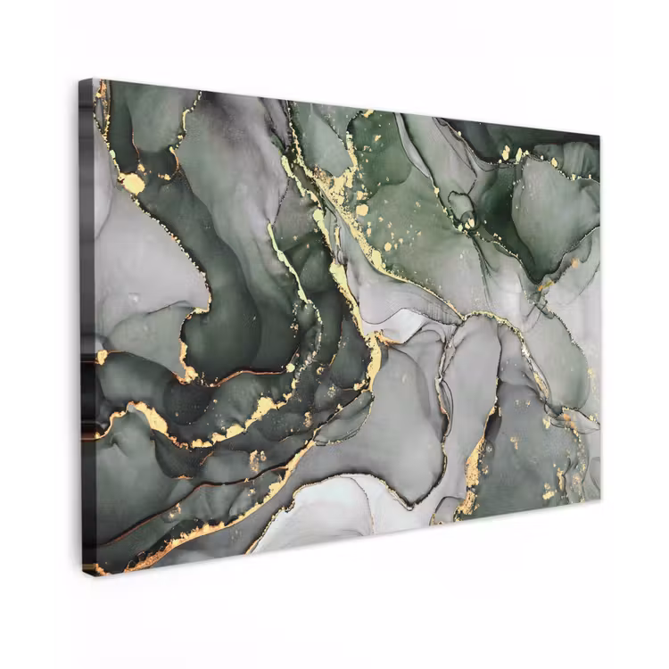 Canvas schilderij - Luxe - Marmer - Groen — 1