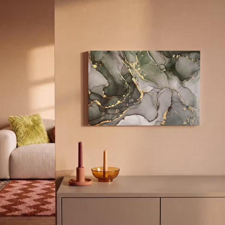 Canvas schilderij - Luxe - Marmer - Groen — 2