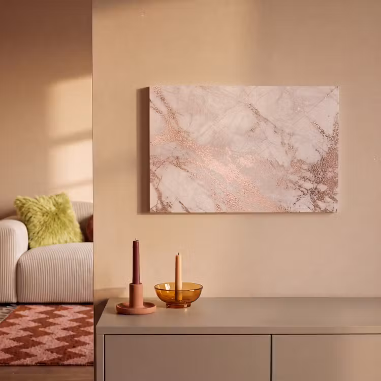 Canvas schilderij - Marmer - Roze - Luxe - Marmerlook - Glitter - Design — 2