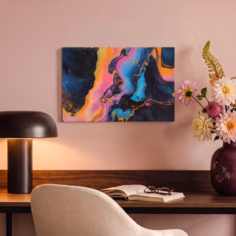 Canvas schilderij - Modern - Marmer - Oranje — 4