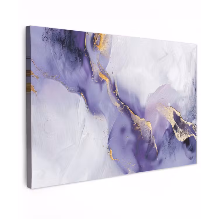 Canvas schilderij - Paars - Modern - Marmer - Abstract — 1