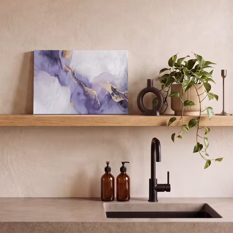 Canvas schilderij - Paars - Modern - Marmer - Abstract — 3