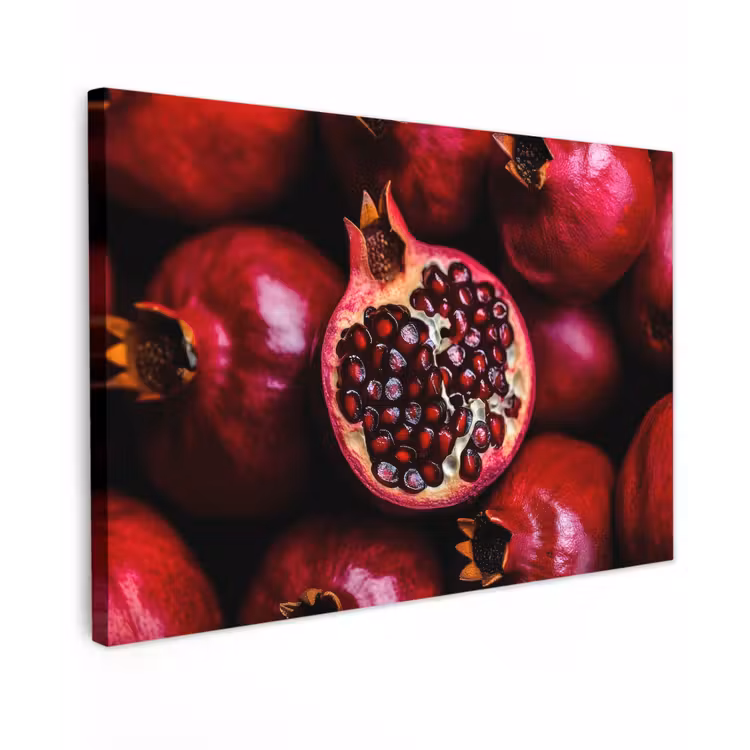 Canvas schilderij - Granaatappel - Rood - Fruit — 1