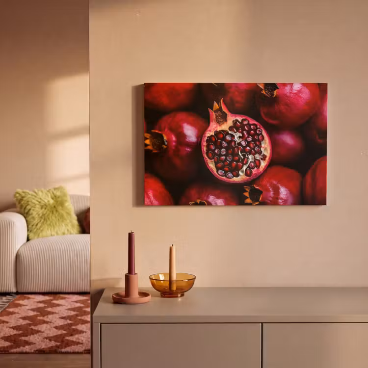 Canvas schilderij - Granaatappel - Rood - Fruit — 2