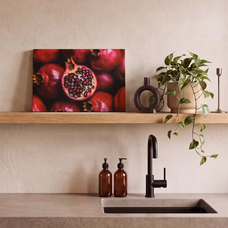 Canvas schilderij - Granaatappel - Rood - Fruit — 3