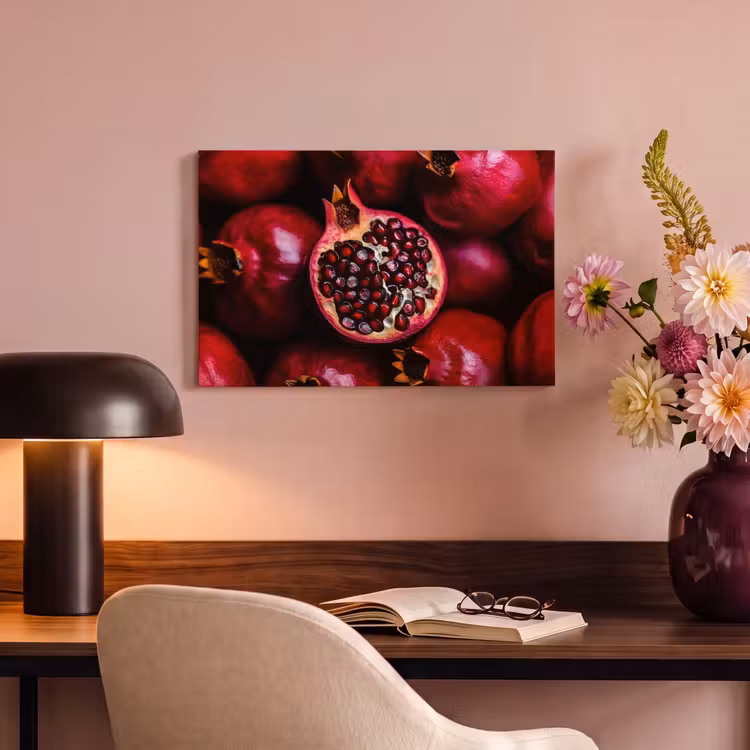 Canvas schilderij - Granaatappel - Rood - Fruit — 4