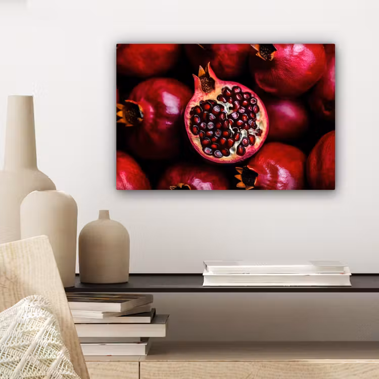 Canvas schilderij - Granaatappel - Rood - Fruit — 5