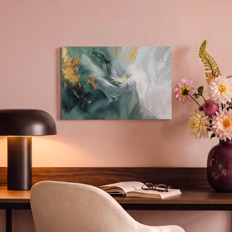 Canvas schilderij - Groen - Modern - Marmer - Abstract — 4
