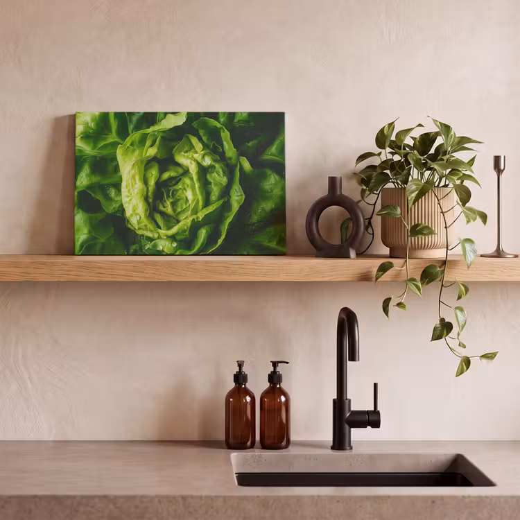 Canvas schilderij - Groente - Sla - Groen — 3
