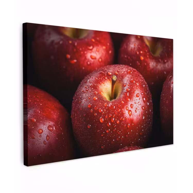 Canvas schilderij - Rood - Appels - Fruit — 1