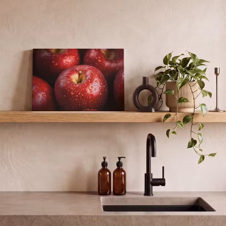 Canvas schilderij - Rood - Appels - Fruit — 3