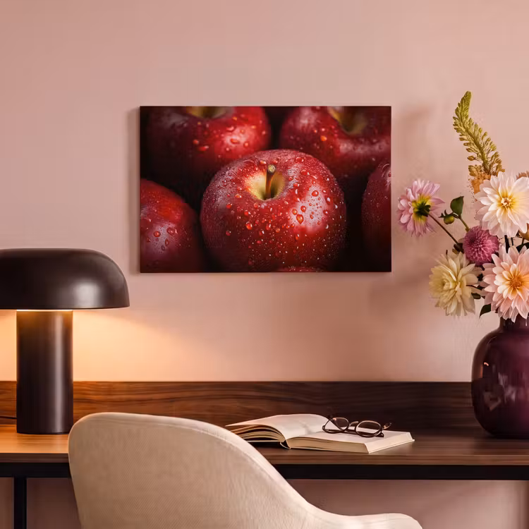 Canvas schilderij - Rood - Appels - Fruit — 4
