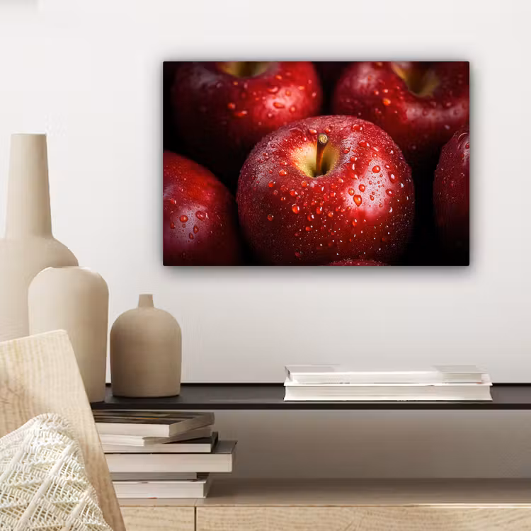 Canvas schilderij - Rood - Appels - Fruit — 5