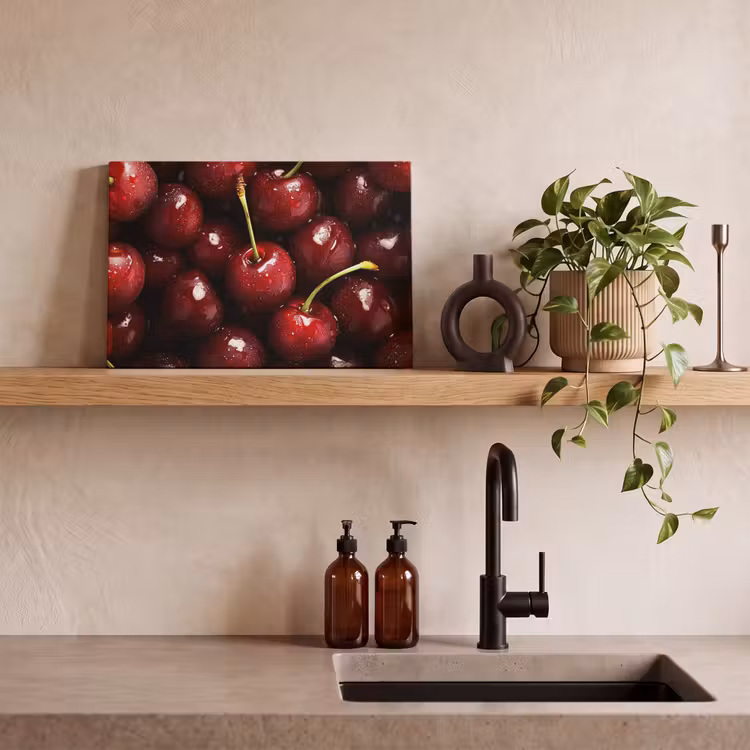 Canvas schilderij - Rood - Fruit - Kersen — 3
