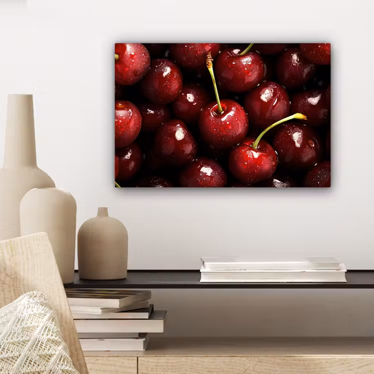 Canvas schilderij - Rood - Fruit - Kersen — 5