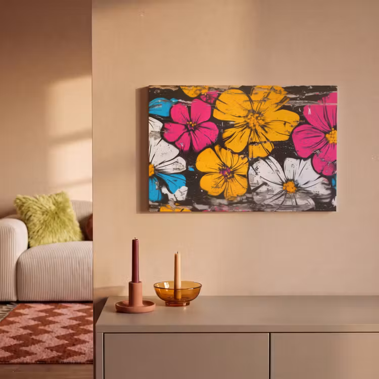 Canvas schilderij - Street Art - Bloemen - Mix — 2