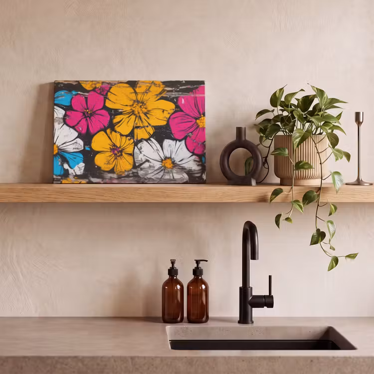 Canvas schilderij - Street Art - Bloemen - Mix — 3
