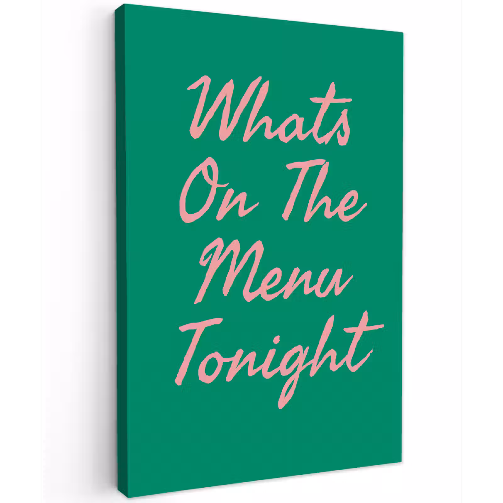 Canvas schilderij - Menu - Quote - Roze — 1