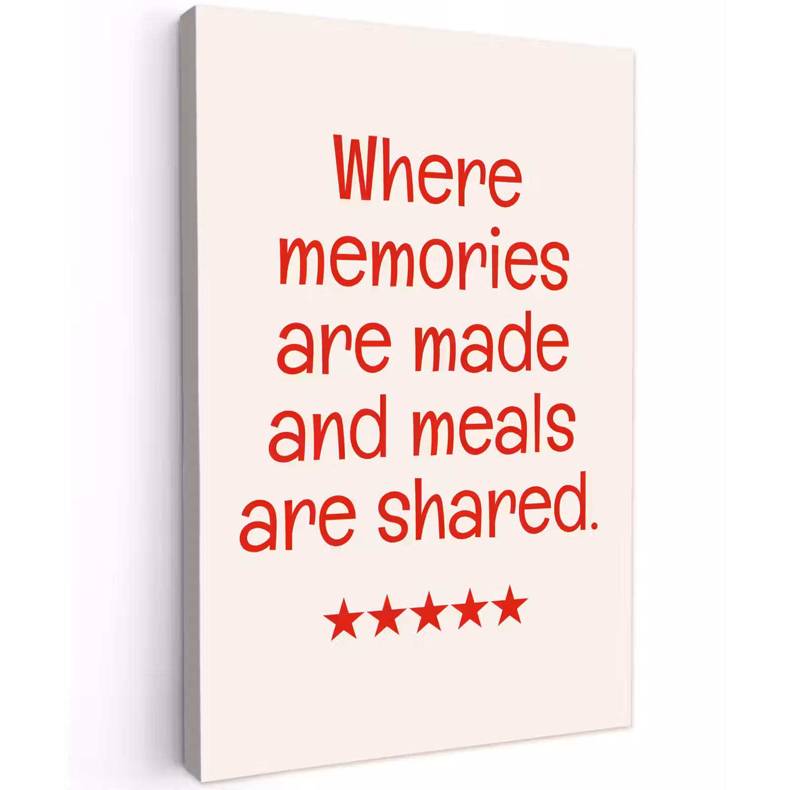 Canvas schilderij - Quote - Sterren - Rood - Memories — 1