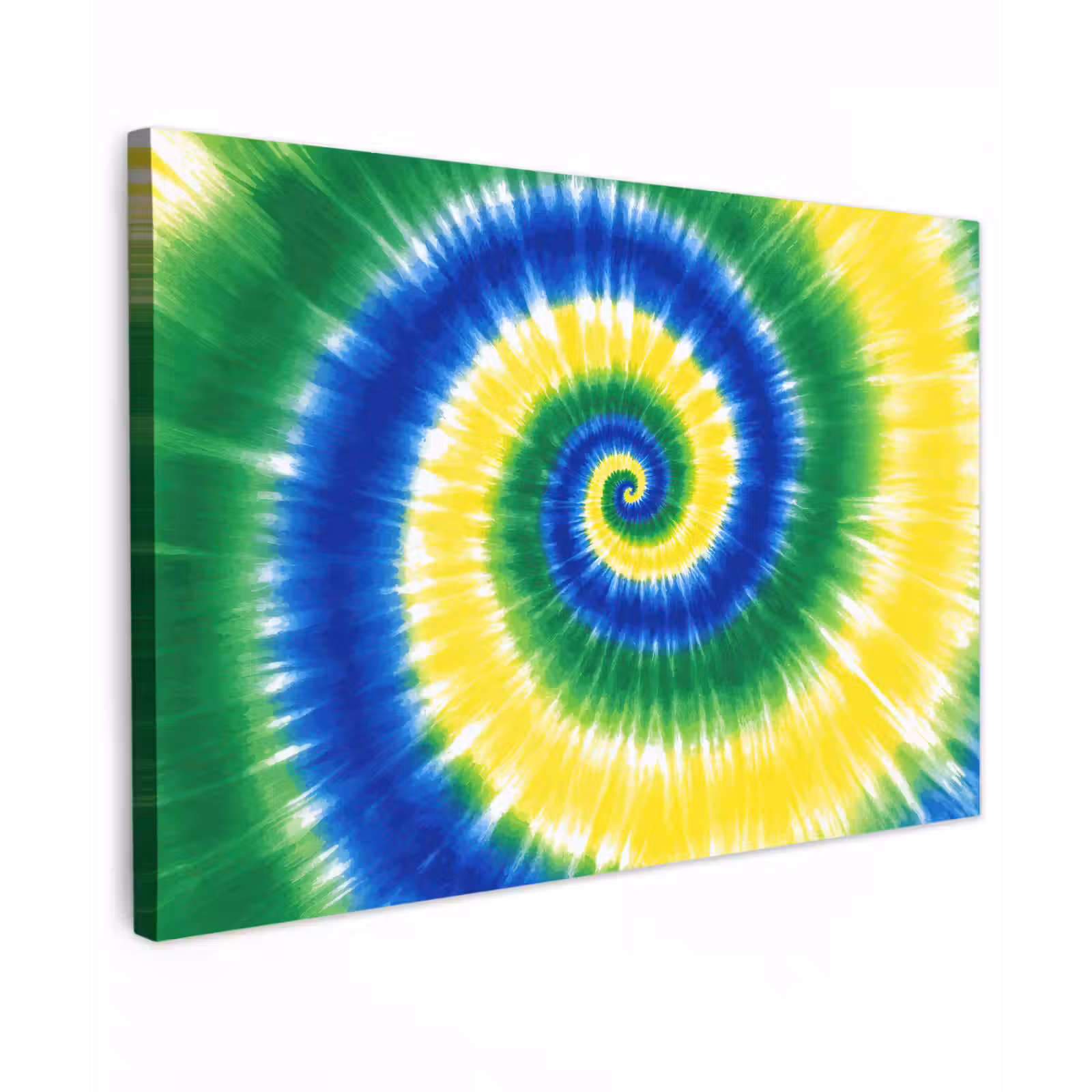 Canvas schilderij - Spiraal - Groen - Draaiend — 1