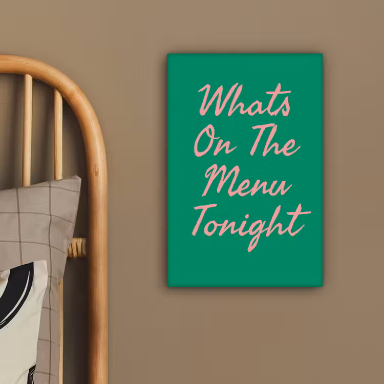 Canvas schilderij - Menu - Quote - Roze — 3