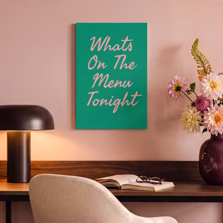Canvas schilderij - Menu - Quote - Roze — 4