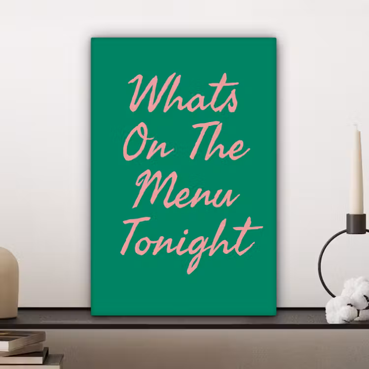 Canvas schilderij - Menu - Quote - Roze — 5