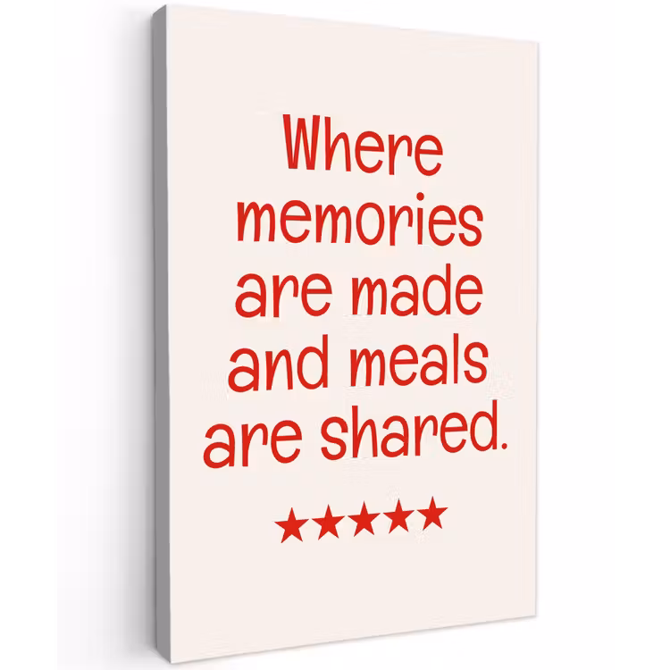 Canvas schilderij - Quote - Sterren - Rood - Memories — 1