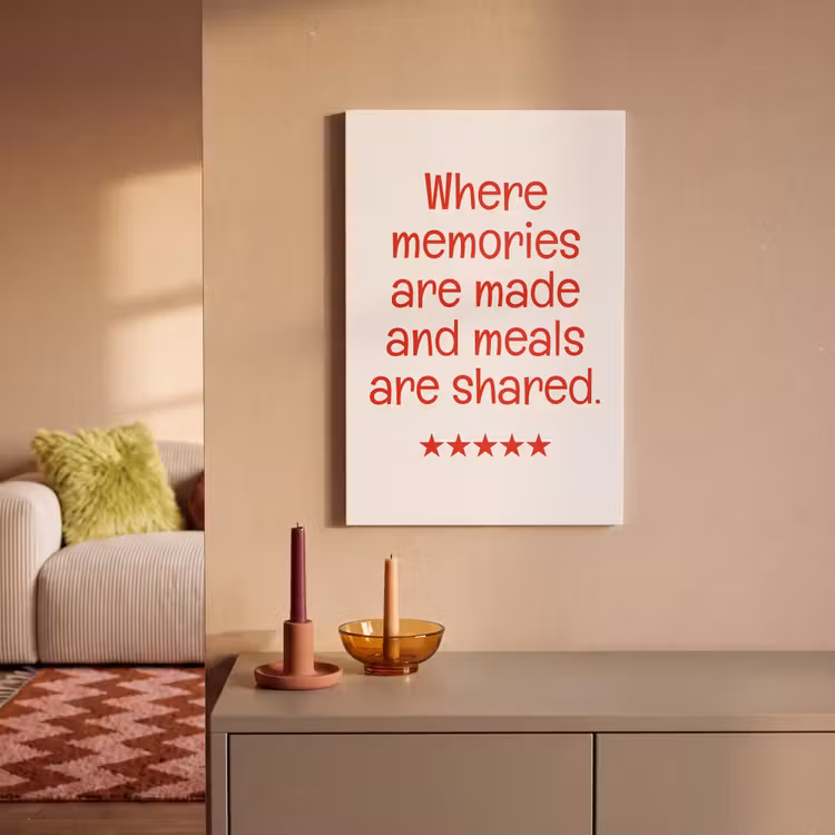 Canvas schilderij - Quote - Sterren - Rood - Memories — 2