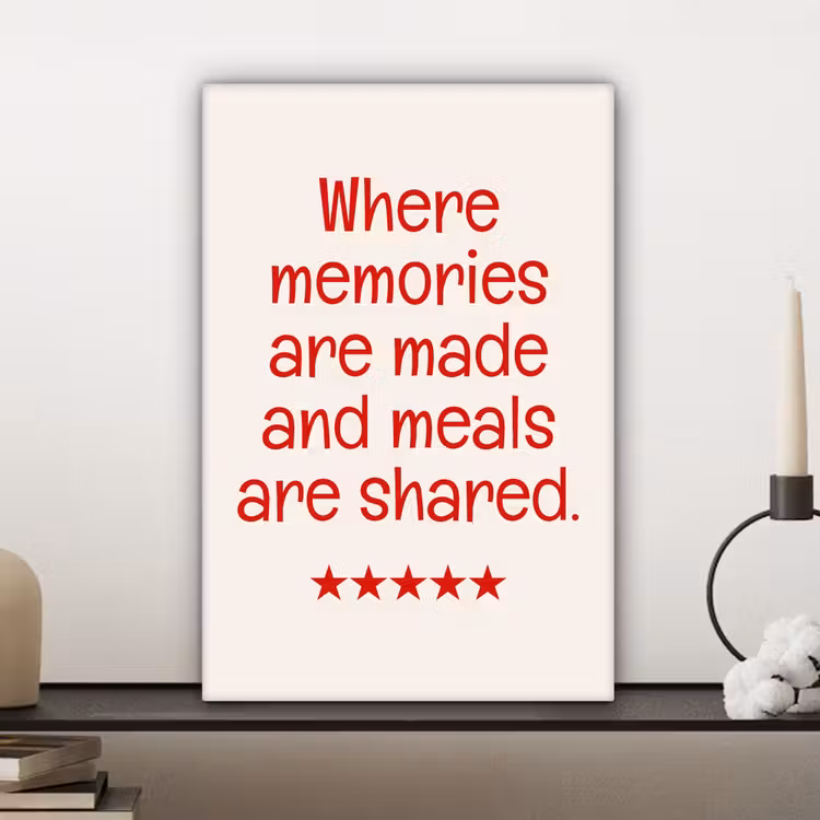 Canvas schilderij - Quote - Sterren - Rood - Memories — 5