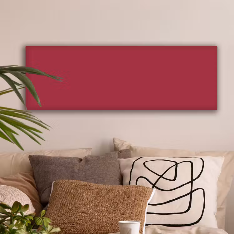 Canvas schilderij - Rood - Effen kleur — 2