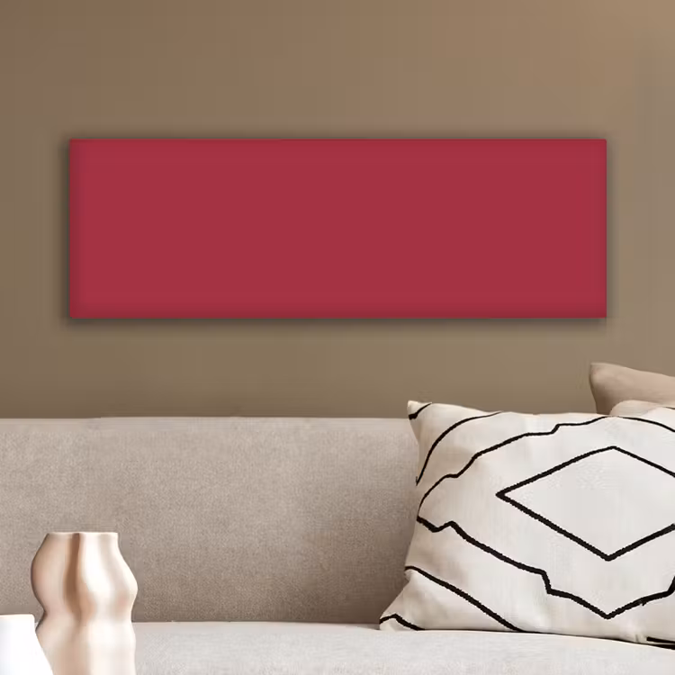 Canvas schilderij - Rood - Effen kleur — 3