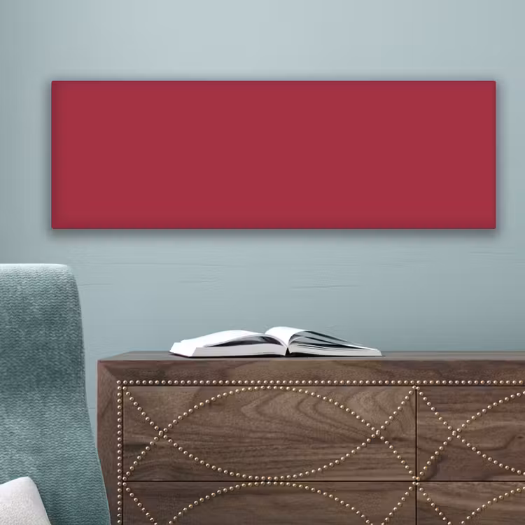 Canvas schilderij - Rood - Effen kleur — 4