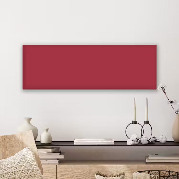 Canvas schilderij - Rood - Effen kleur — 5