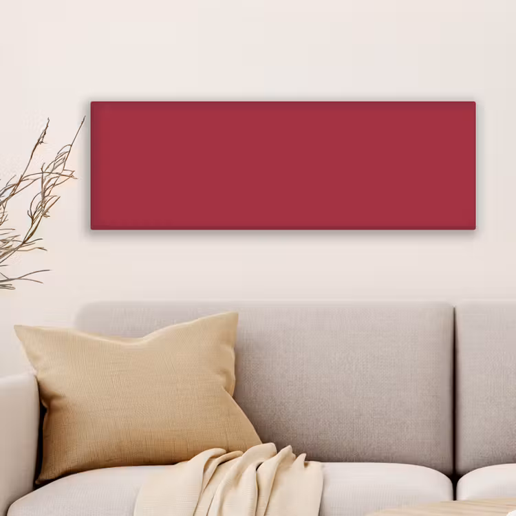 Canvas schilderij - Rood - Effen kleur — 6