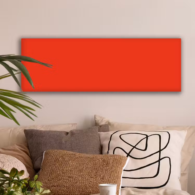 Canvas schilderij - Rood - Kleur - Effen — 2