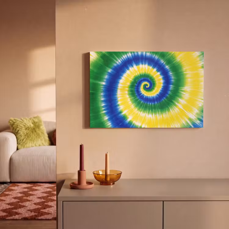 Canvas schilderij - Spiraal - Groen - Draaiend — 2