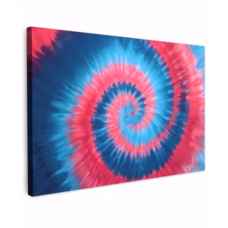 Canvas schilderij - Spiraal - Roze - Draaiend — 1