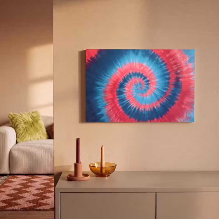 Canvas schilderij - Spiraal - Roze - Draaiend — 2
