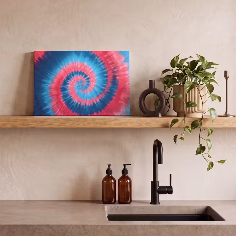 Canvas schilderij - Spiraal - Roze - Draaiend — 3