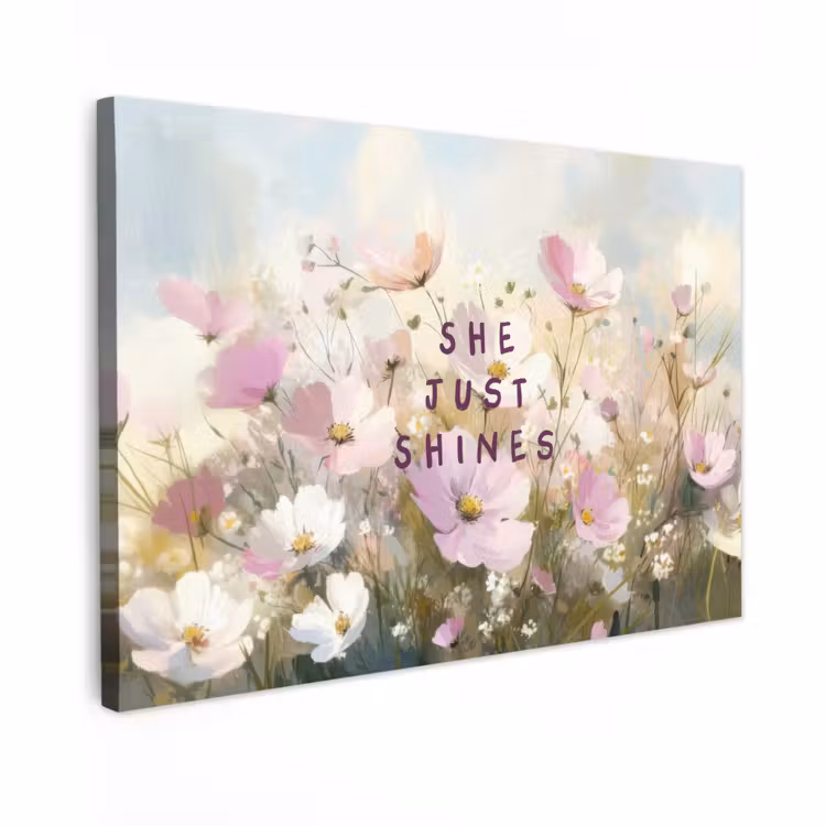 Canvas schilderij - Quote - Bloemen - Schilderachtig — 1