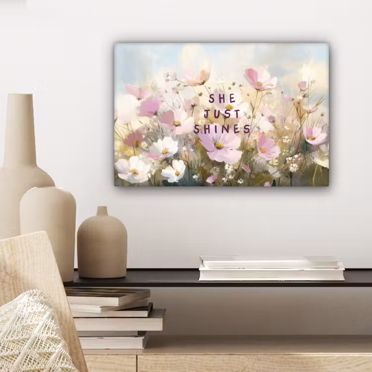 Canvas schilderij - Quote - Bloemen - Schilderachtig — 5